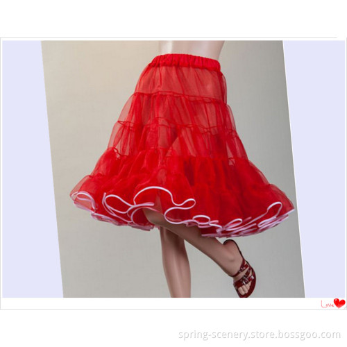 Red Petticoat, Red Crinolines, Girl's Underskirt